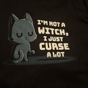 Cat Graphic T-Shirt - Black - TEETURTLE